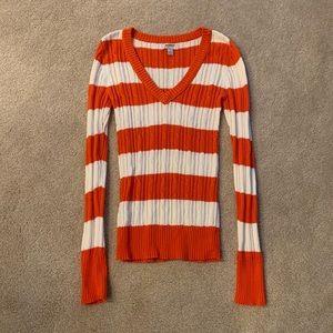 Striped Cable Knit Sweater
